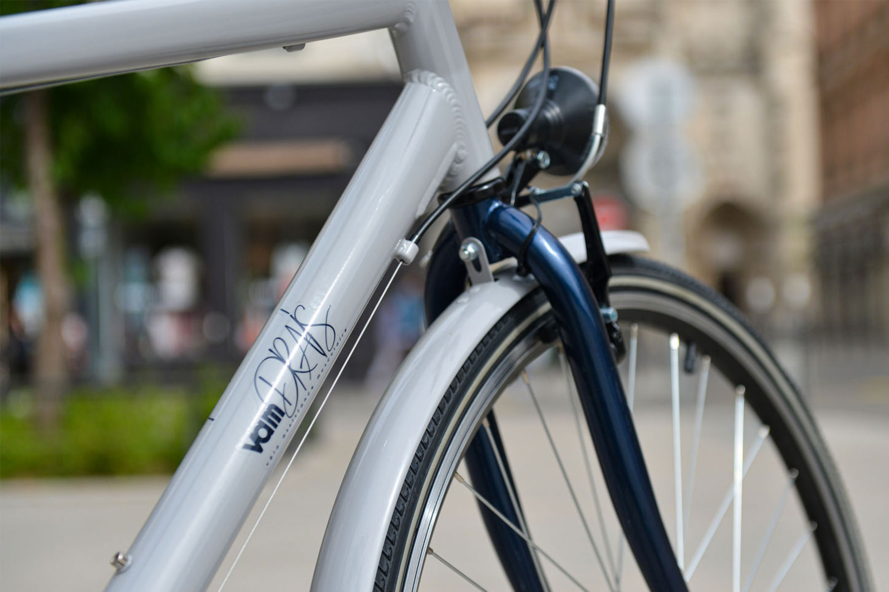 velo de ville musculaire Bleu & Gris